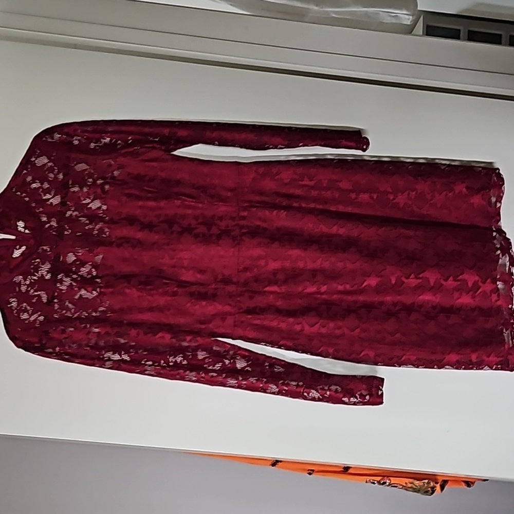Betsy Johnson red lace dress. Size 8